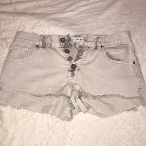 Bullhead Denim Co. mid-rise shorts.